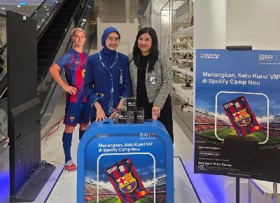 Program Akselerasi Akuisisi Produk BRI x FC Barcelona di Sogo Mall Kota Kasablanka